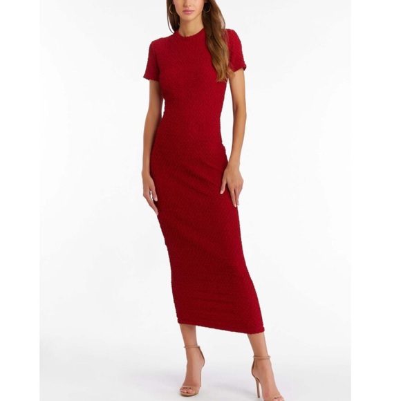 NEW AMANDA UPRICHARD rosaria dress in wine - Picture 1 of 5